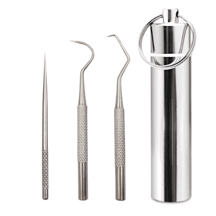 factory supply Stainless steel oral cavity tool suit 304 portable Toothpick Tooth nursing combination tool goods in stock