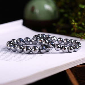 New terahertz faceted bracelet single circle 6-12mm couple fashion simple geometric bracelet jewelry wholesale PZ613783