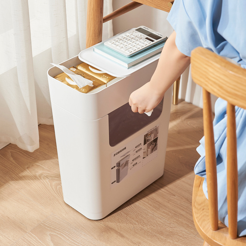 Multi-purpose Roller Storage Cabinet Gap Trash Can Bedroom Finishing Cabinet Gap Locker Mobile Storage Bathroom