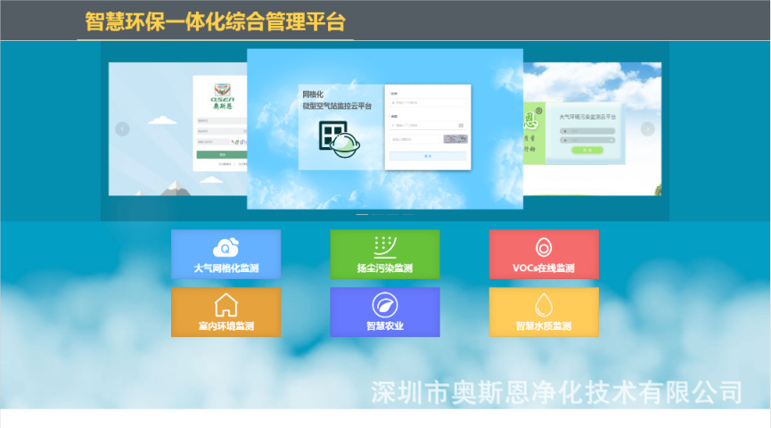 环境监测大数据监管平台   大气 水  土壤综合数据大屏幕