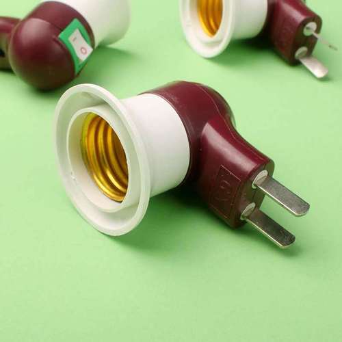 Manufacturer wholesale pipe type switch wall-mounted lamp holder with plug switch button spiral interface led two yuan store