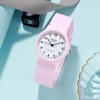 Silica gel children's watch for leisure, internet celebrity, Korean style, simple and elegant design, for secondary school