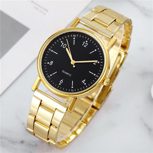 Manufacturer wholesale cross-border hot-selling steel belt men's and women's quartz watches fashion business casual digital quartz watches