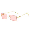 Fashionable square sunglasses, metal glasses, Aliexpress, gradient, internet celebrity, wholesale