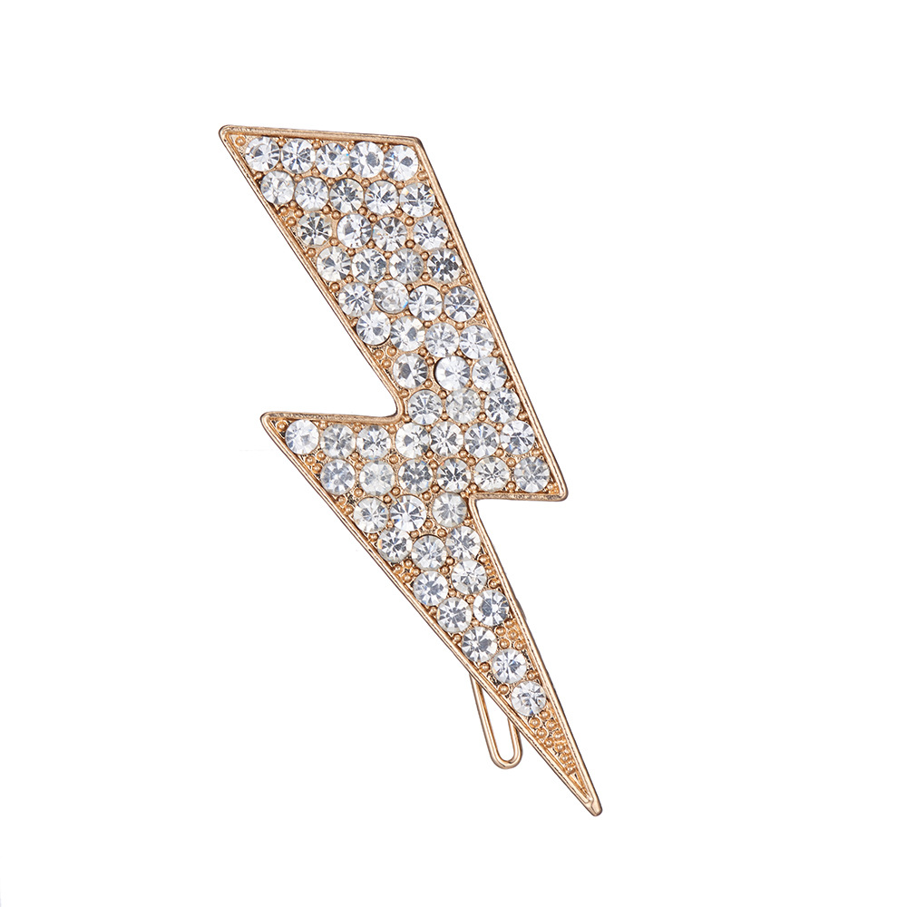Hot-selling New Alloy Diamond-studded  Lightning Hair Clip display picture 7