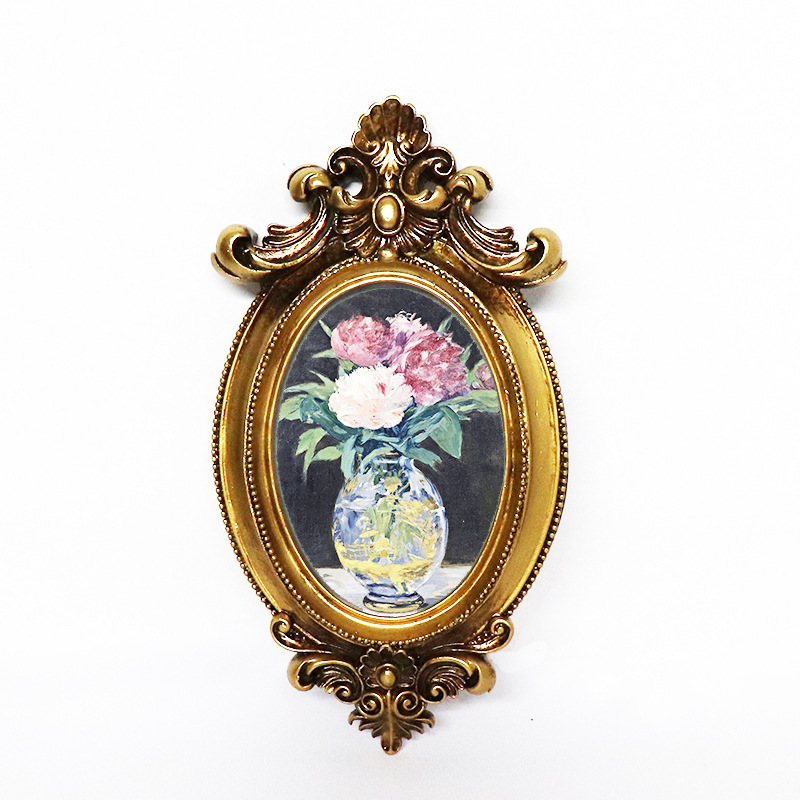 European style retro bedroom living room dining room porch oil painting art wall picture frame photo wall resin combination photo frame hanging pendulum
