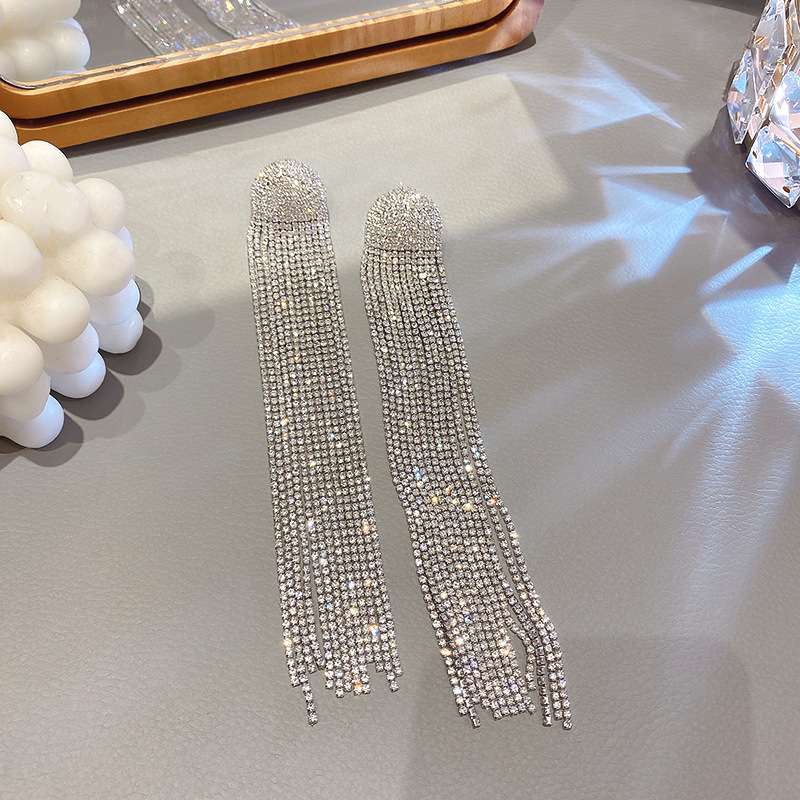 Alloy Material Geometric Pattern Geometric Diamond Alloy Artificial Gemstones Earrings