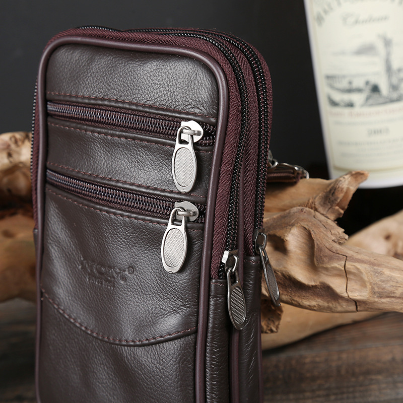 Manufacturers Selling Four-Layer Men's Large Backpack Multi-Functional Shoulder Bag Business Oblique Span Portable Office Mobile Phone Bag undefined