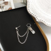 Goods hip-hop style, chain with zipper, ear clips, earrings, punk style