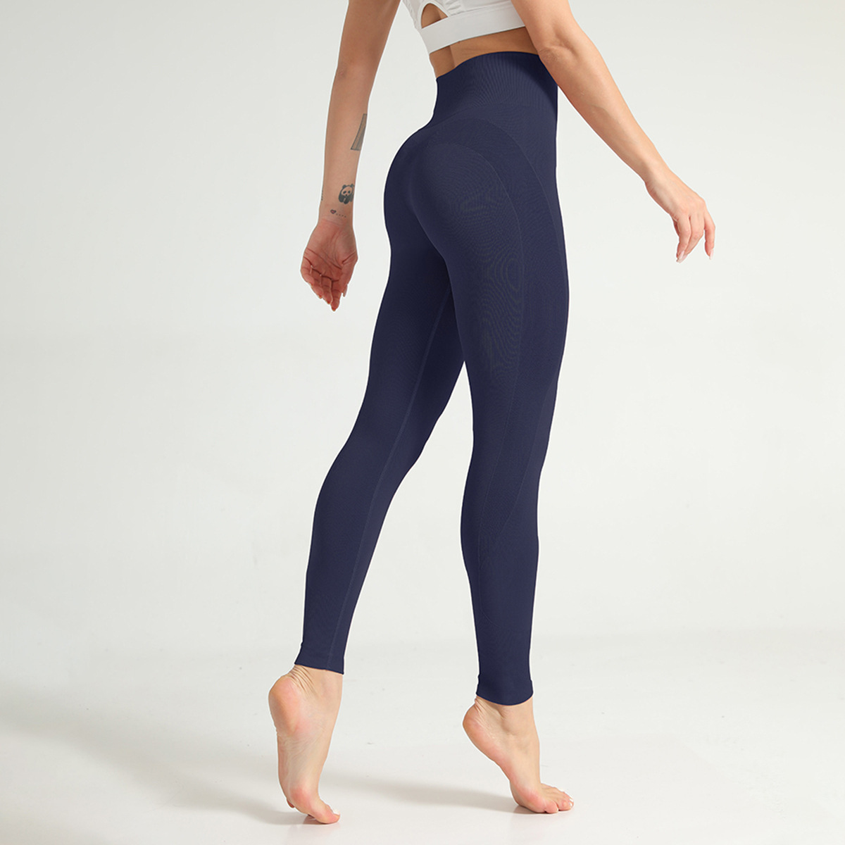 high-waist stretch tight-fitting seamless quick-drying hip-lifting sports pants NSLX14713