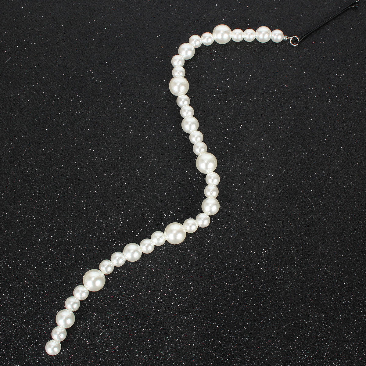 Pearl Hai Clips Hair Accessories Abs Imitation Pearl Hair Chain Hair Accessories display picture 2