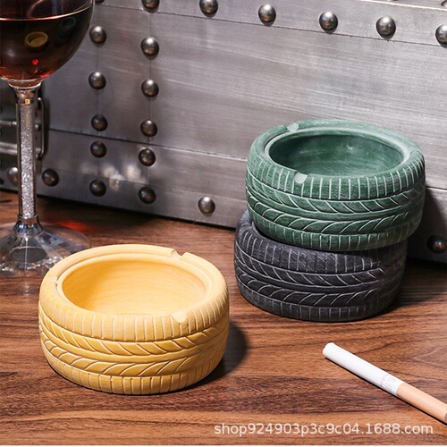 American retro personality trendy tire ashtray creative home bar Nordic ins decoration ornaments ashtray