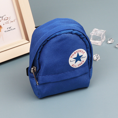 Fashionable canvas coin purse, creative mountaineering backpack, mini storage bag, key bag, coin bag, short zipper wholesale