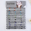 Fashionable tattoo, fishing line, black diamond necklace, European style, simple and elegant design, factory direct supply