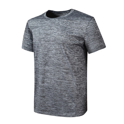 夏季速幹t恤大碼男彈力短袖休閑運動跑步健身透氣瑜伽健身薄上衣