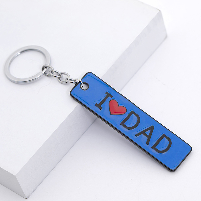Double-sided Lettering Long Tag Keychain display picture 9