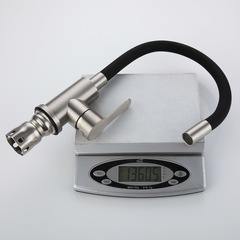 304 stainless steel kitchen silicone tube faucet lead-free brushed swivel wash basin sink faucet