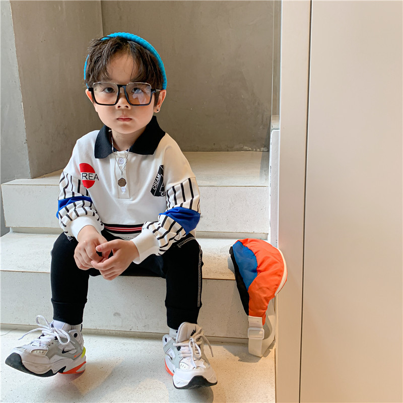 秋装2020新款男童POLO衫百搭儿童长袖t恤宝宝韩版中大童春秋潮款|ms