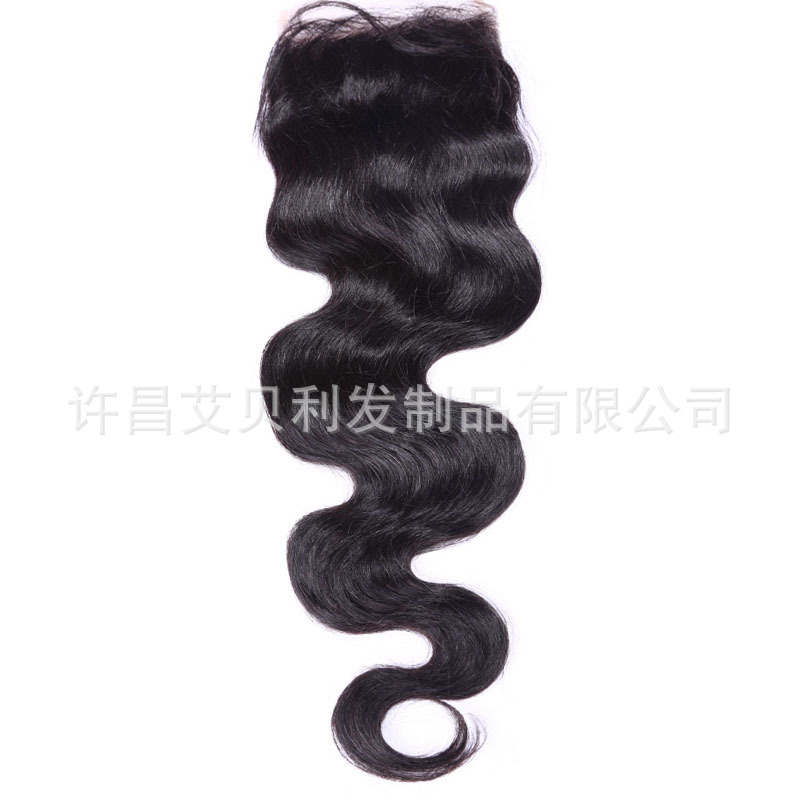 Freely divided body lace closure 4*4 hai...