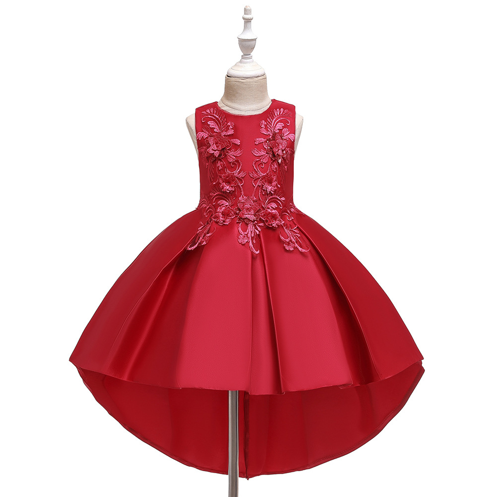 Fournir Fille Traînant Robe Jupe Enfants Robe Pettiskirt Fleur Fille Robe De Mariée En Gros Nihaojewelry display picture 17