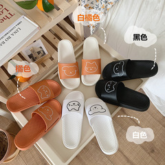 Summer Korean style slippers for women, ins trendy students wearing thick soles for cartoon couples, Internet celebrity beach sandals for men