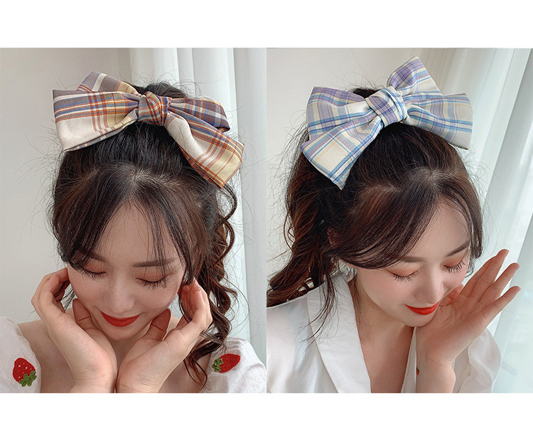 Fabric Big Bow Hairpin Korean Headdress Girl Super Fairy Back Hairpin Wholesale Nihaojewelry display picture 7