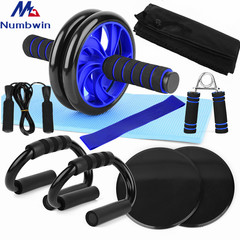 Push-up set of 10, abdominal wheel, yoga butt ring, grip trainer, jump rope, fitness yoga set of 10, small equipment