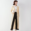 Temperament thin split length Korean knitted cardigan