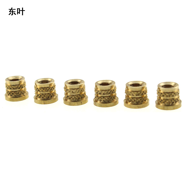 热熔铜螺母盲孔注塑铜螺母双通滚花注塑铜螺母量大价优