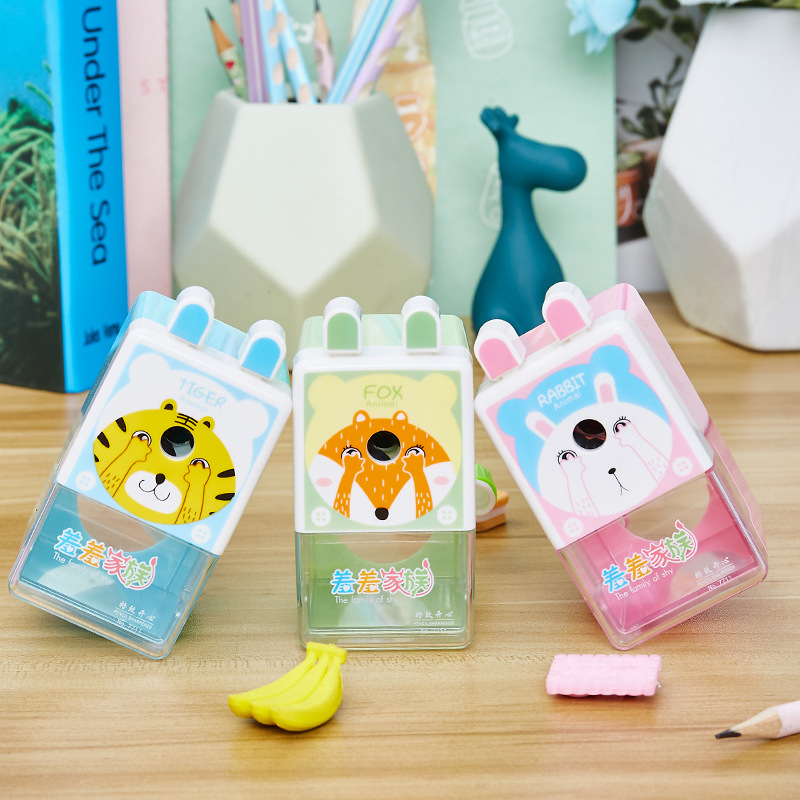 7711 vergüenza familia sacapuntas creativo Sacapuntas de lápiz de mano puede cortar color plomo sacapuntas automático