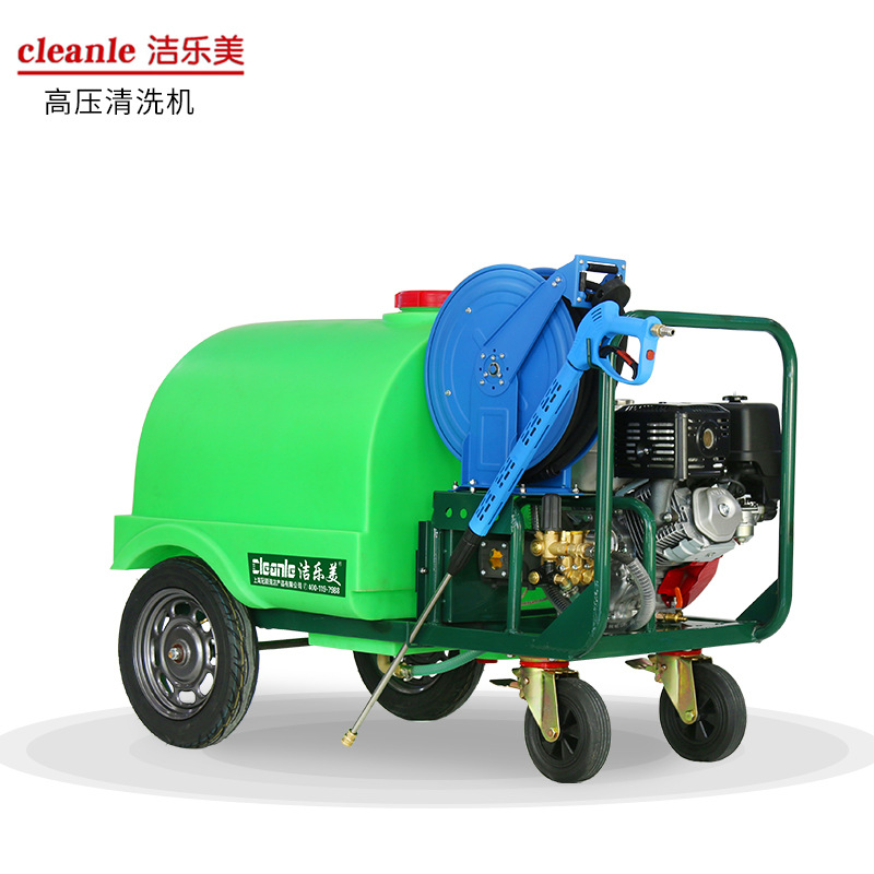 汽油柴油高压清洗机带水箱300升移动式喷雾消毒机养殖场物业冲洗