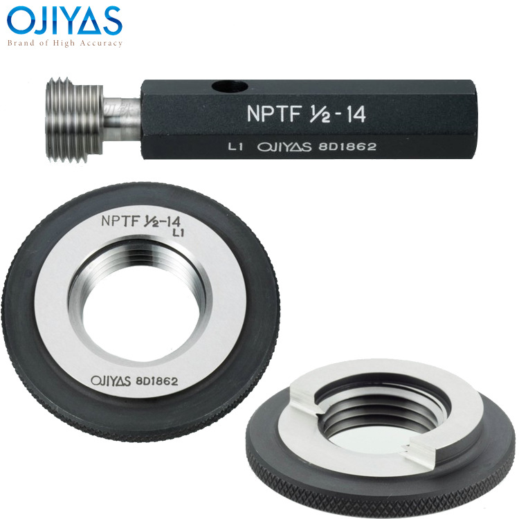 OJIYAS美制干密封圆锥管螺纹量规NPTF1/8-27塞规NPTF1-11 1/2环规