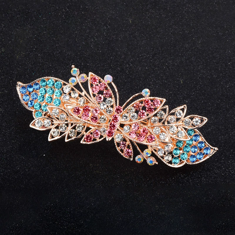 Metal Hairgrip Hairpin, Korean Style Floral Barrette, Adult Decorative Clip, 9×4×4 cm