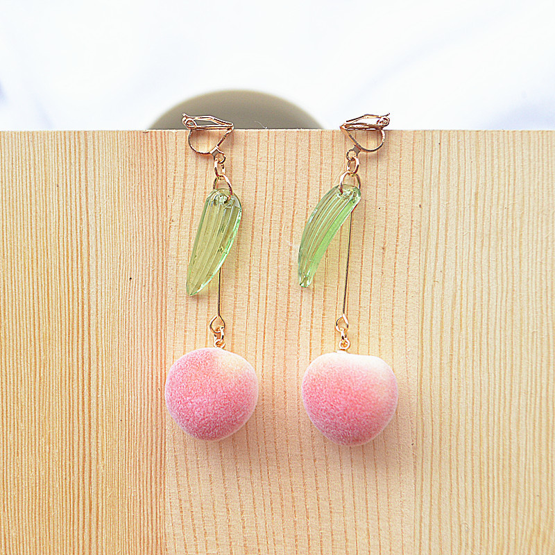 Women'S Gender Cute Sweet Peach Earrings