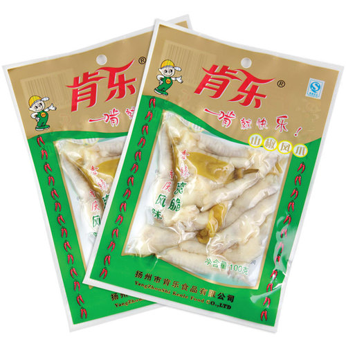 Yangzhou Specialty Product Kangle Mountain Pepper Chicken Feet 100g Pickled Chicken Feet Chicken Claws Leisure Tour Snack Wholesale
