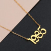 Fashionable accessory stainless steel, necklace, 1985 years, 2020, European style
