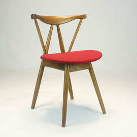 批发实木日式定制布艺餐椅经典北欧创意休闲餐椅时尚洽谈餐椅W椅