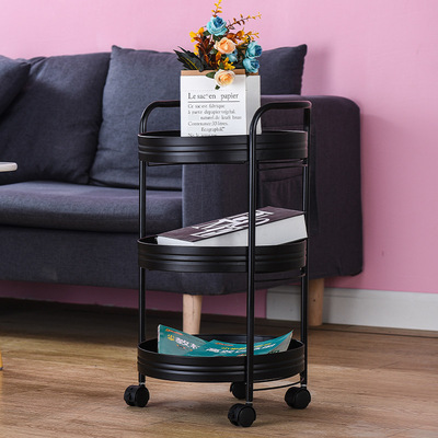 厨房置物架落地多层可移动小推车蔬菜篮收纳储物架子用品家用大全