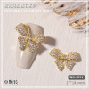 Demi-season zirconium with bow, nail decoration, internet celebrity, diamond encrusted