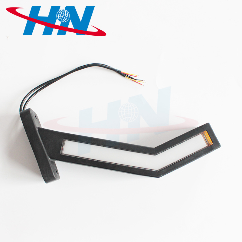¡Actualizar! El Comercio exterior suministra accesorios para camiones pesados de dos colores de agua intermitente LED luz lateral del camión luz lateral luz de la cintura