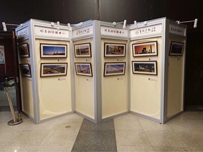 80方铝园博园摊位定制 花博会展览展位装修材料全套佛山厂家鑫淼