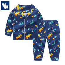 【36一件兩件減5元】兒童開衫睡衣22326星際恐龍家居套裝
