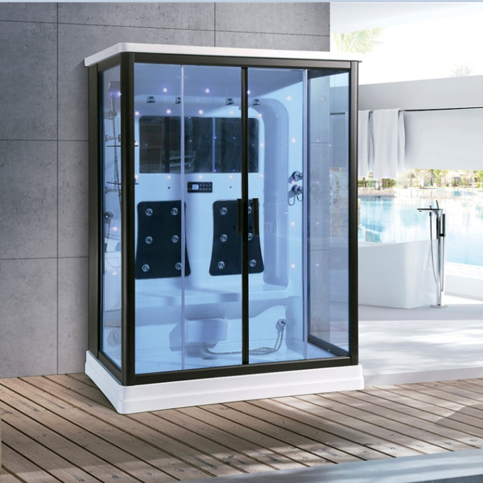 Sala de vapor de doble persona con lavabo inferior acrílico 1600*1000mm toda la sala de ducha interior hogar