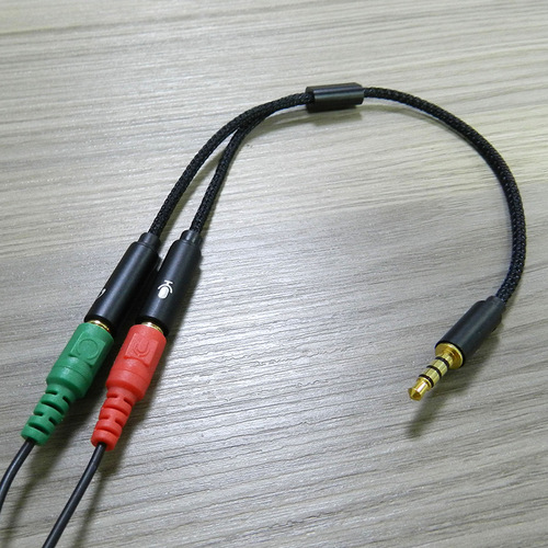 Laptop headphone 3.5mm two-in-one adapter, mobile phone adapter one-in-two audio cable manufacturer