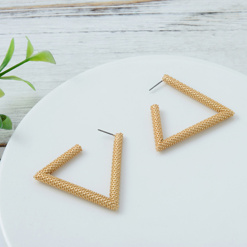 New  Fashion Popular  Jewelry Hollow Triangle Earrings Simple And Generous Earrings Nihaojewelry Wholesale display picture 9