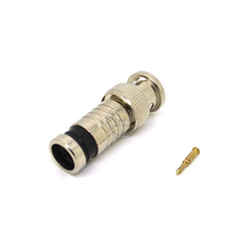 批发供应监控RG58RG59RG6U免焊压接挤压式BNC头Q9头两件套