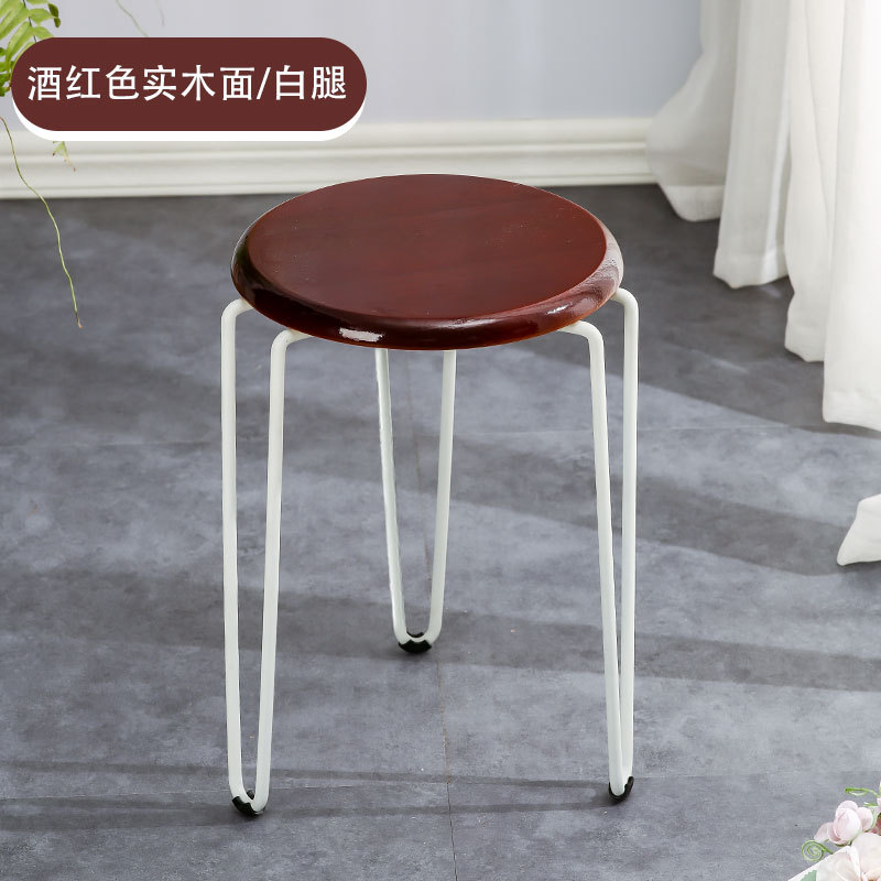 Taburete de hierro simple para cambiar zapatos, taburete redondo bajo, taburete creativo para mesa de centro de sofá, taburete de restaurante de estilo americano, taburete de hierro creativo nórdico. image 9