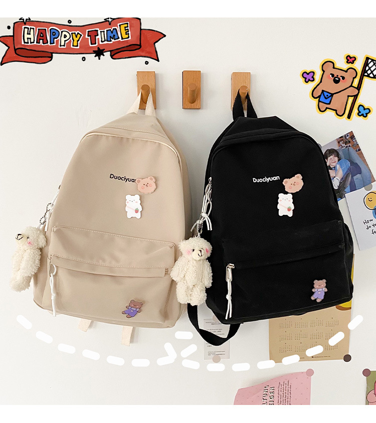 Simple Students Cute School Bag Vintage Soft Backpack display picture 38