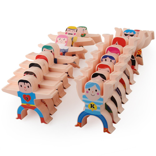 Balanced Hercules Jenga high building block stickers Balanced building blocks Man Jenga Hercules desktop game