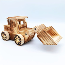 厂家直销木质推土机模型办公室摆件儿童礼物仿真玩具景区地摊热卖